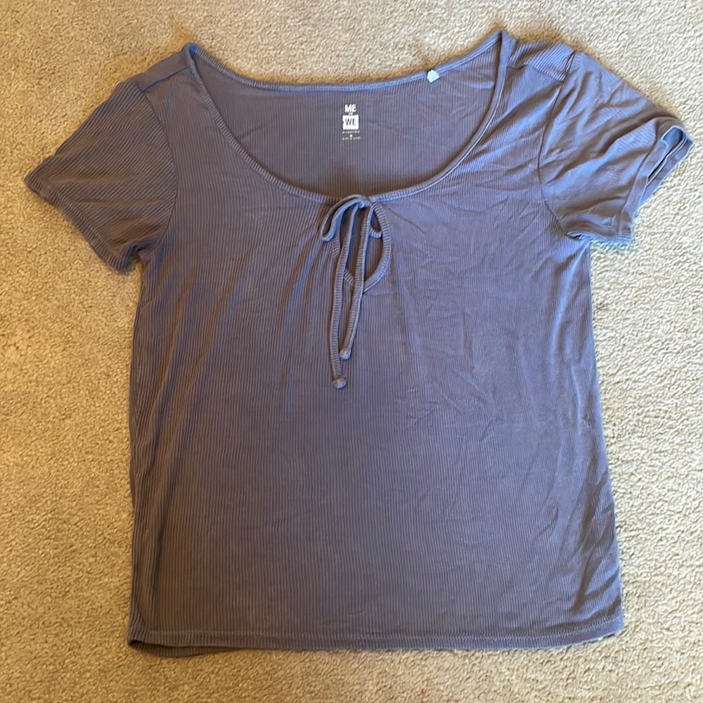 Grey Crop Top